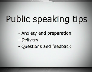 Public speaking. Anxiety and preparation