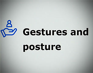 Public speaking. Gestures and posture