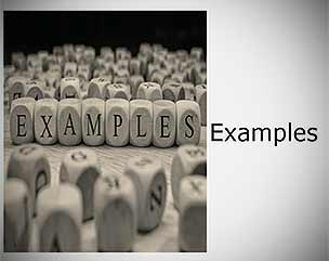 Crafting the text. Examples