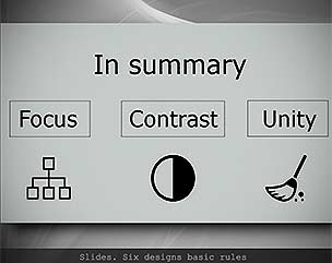 Slides. Six designs basic rules