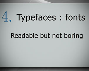 Slides. Fonts and text