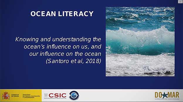 Ocean Literacy. Knowing and understanding the ocean's influence on us, and our influence on the ocean (Santoro et al, 2018)